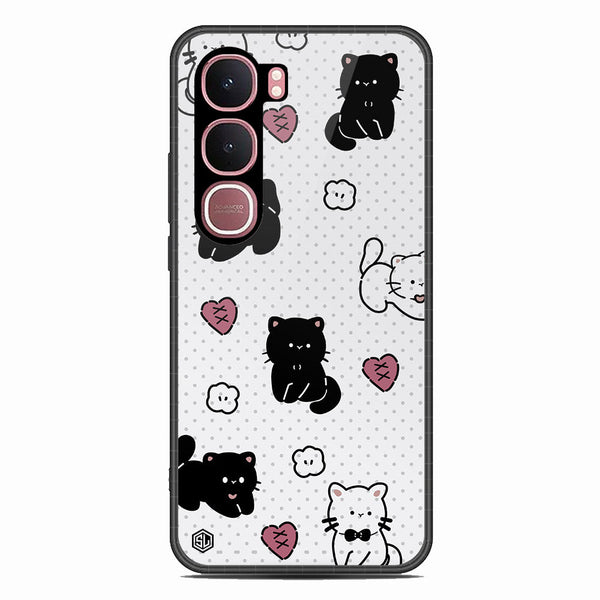 Cute Chic Series Soft Phone Case - Glass Case - Design 6 - Vivo Y31 5G