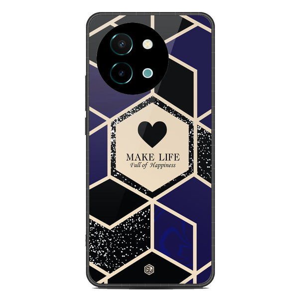 Happiness Series Soft Phone Case - Metal Case - Design 1 - Vivo Y38