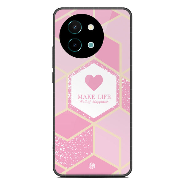 Happiness Series Soft Phone Case - Metal Case - Design 3 - Vivo Y38
