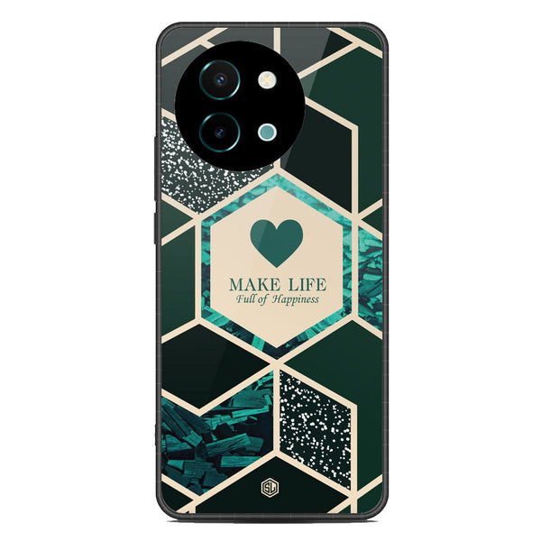 Happiness Series Soft Phone Case - Metal Case - Design 4 - Vivo Y38