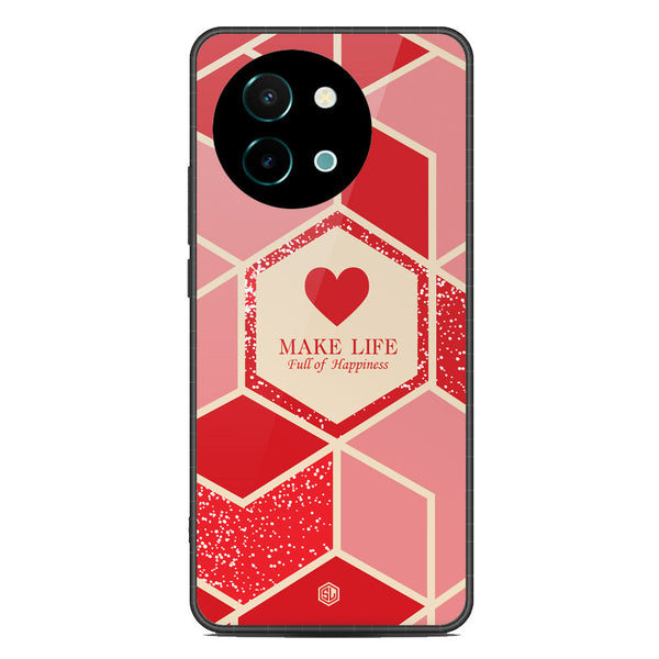 Happiness Series Soft Phone Case - Metal Case - Design 5 - Vivo Y38