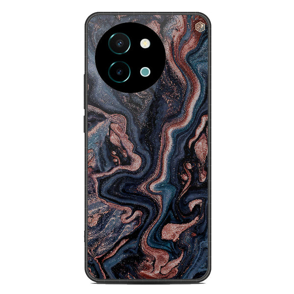 Marble Series Soft Phone Case - Metal Case - Design 4 - Vivo Y38