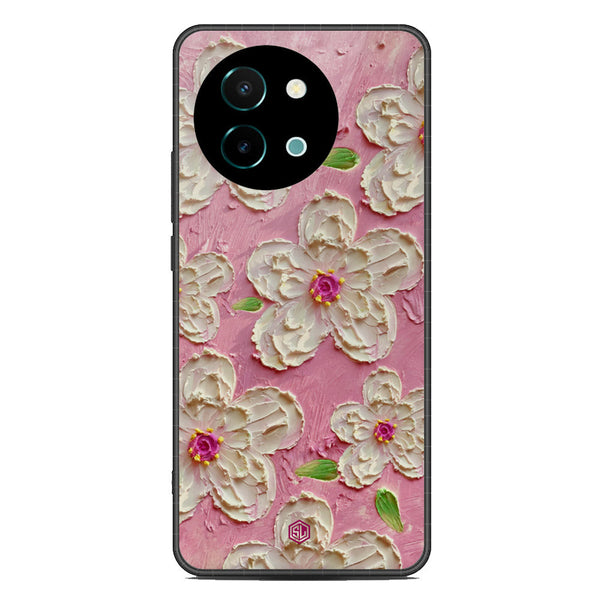 Floral Series Soft Phone Case - Metal Case - Design 5 - Vivo Y38