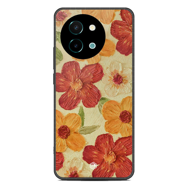 Floral Series Soft Phone Case - Metal Case - Design 6 - Vivo Y38