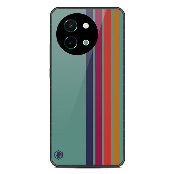 Retro Stripes Series Soft Phone Case - Metal Case - Design 5 - Vivo Y38