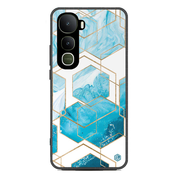 Stylish Marble Series Soft Phone Case - Metal Case - Design 1 - Vivo Y400