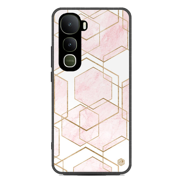 Stylish Marble Series Soft Phone Case - Metal Case - Design 3 - Vivo Y400 4G