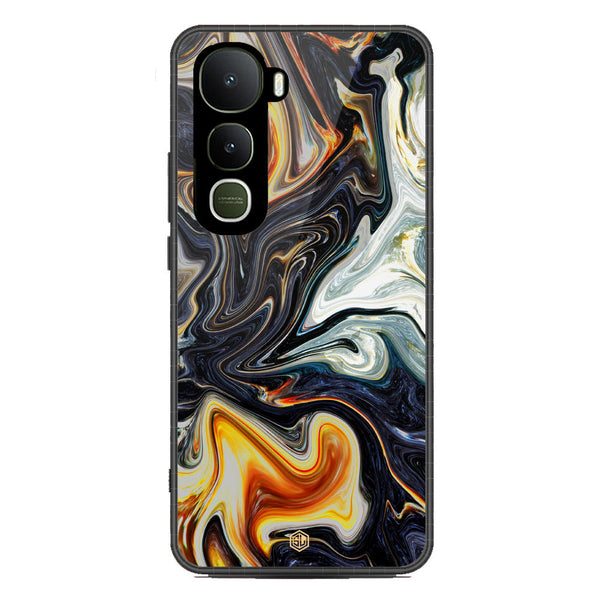 Marble Series Soft Phone Case - Metal Case - Design 1 - Vivo Y400