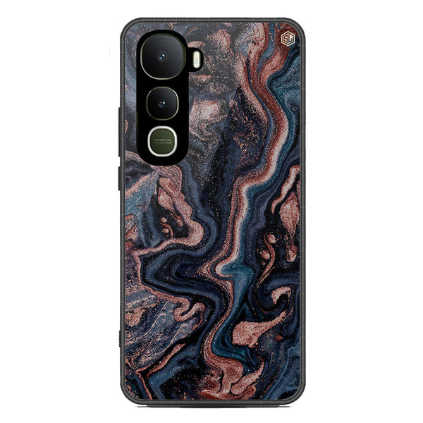 Marble Series Soft Phone Case - Metal Case - Design 4 - Vivo Y400
