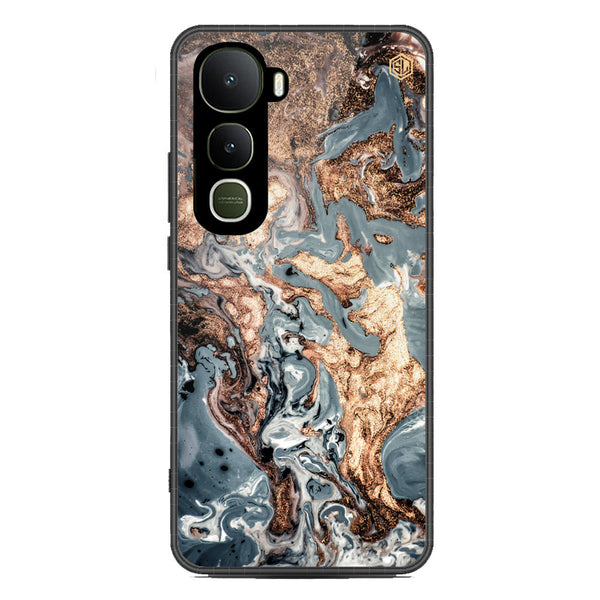 Marble Series Soft Phone Case - Metal Case - Design 5 - Vivo Y400 4G