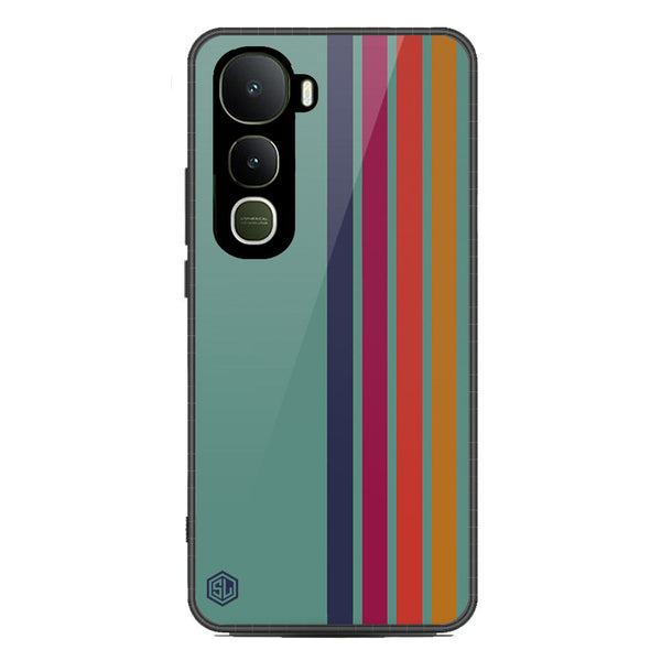 Retro Stripes Series Soft Phone Case - Metal Case - Design 5 - Vivo Y400