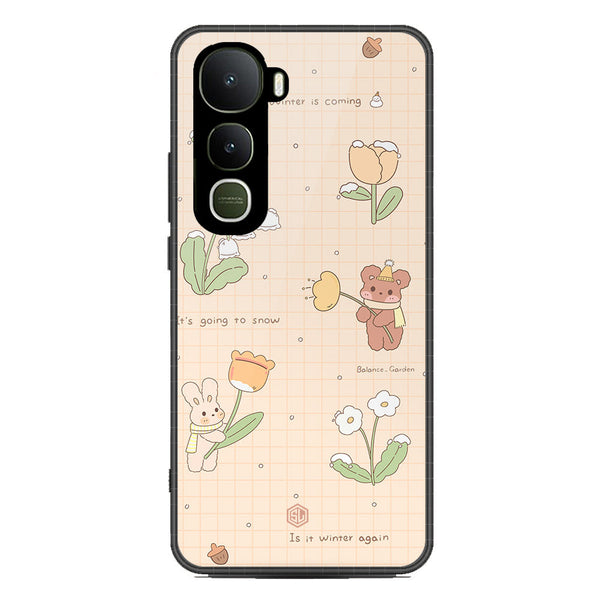 Cute Korean Design Series Soft Phone Case - Metal Case - Design 4 - Vivo Y400