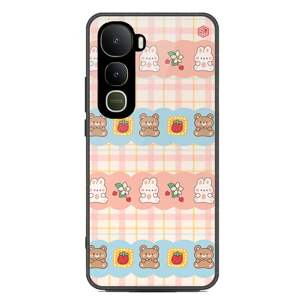 Cute Korean Design Series Soft Phone Case - Metal Case - Design 5 - Vivo Y400 4G