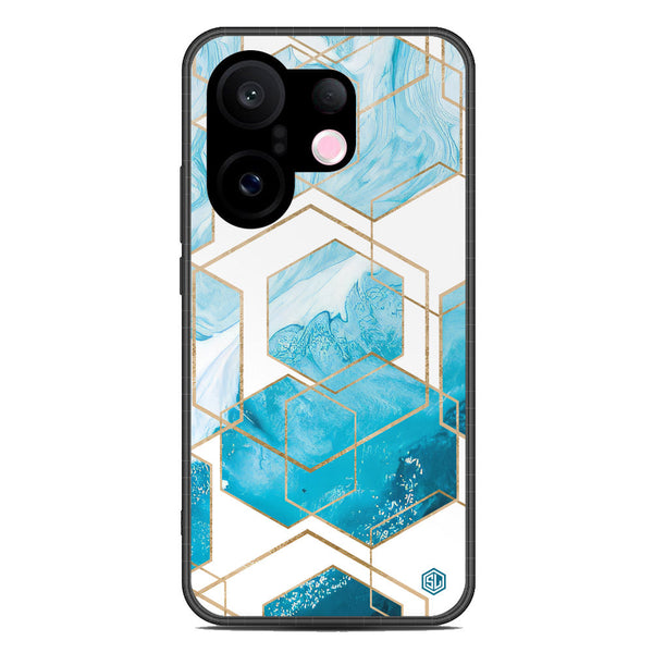 Stylish Marble Series Soft Phone Case - Metal Case - Design 1 - Vivo S30 Pro Mini