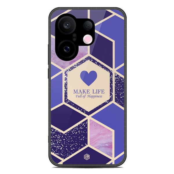 Happiness Series Soft Phone Case - Metal Case - Design 2 - Vivo S30 Pro Mini