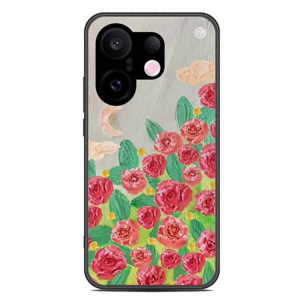 Floral Series Soft Phone Case - Metal Case - Design 10 - Vivo S30 Pro Mini
