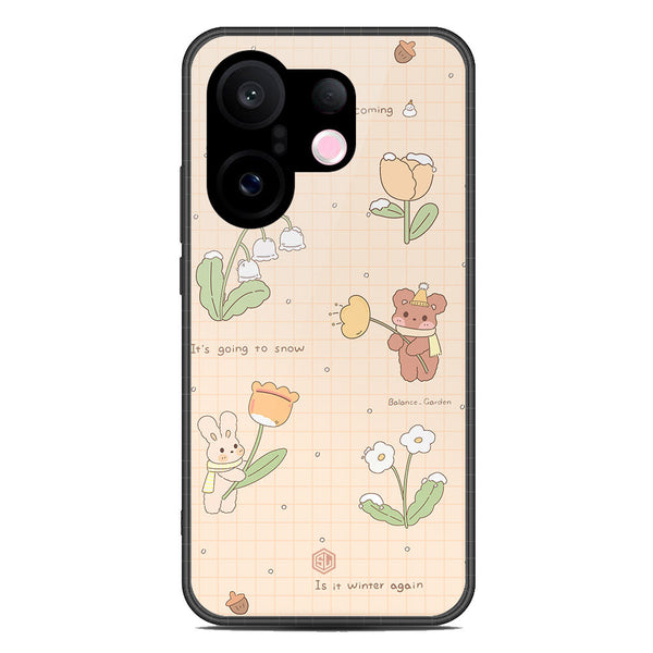 Cute Korean Design Series Soft Phone Case - Metal Case - Design 4 - Vivo X200 FE