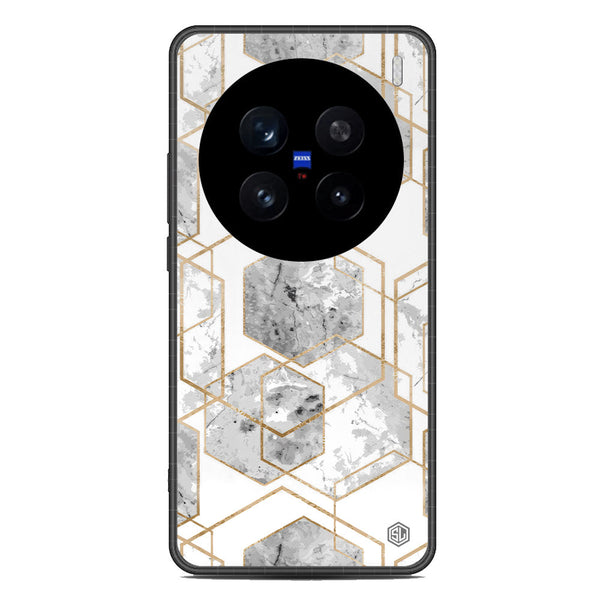 Stylish Marble Series Soft Phone Case - Metal Case - Design 2 - Vivo X200 Pro