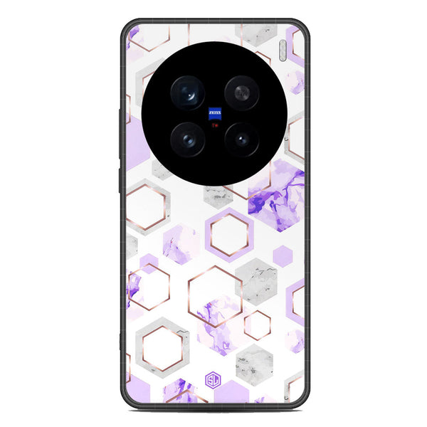 Stylish Marble Series Soft Phone Case - Metal Case - Design 5 - Vivo X200 Pro