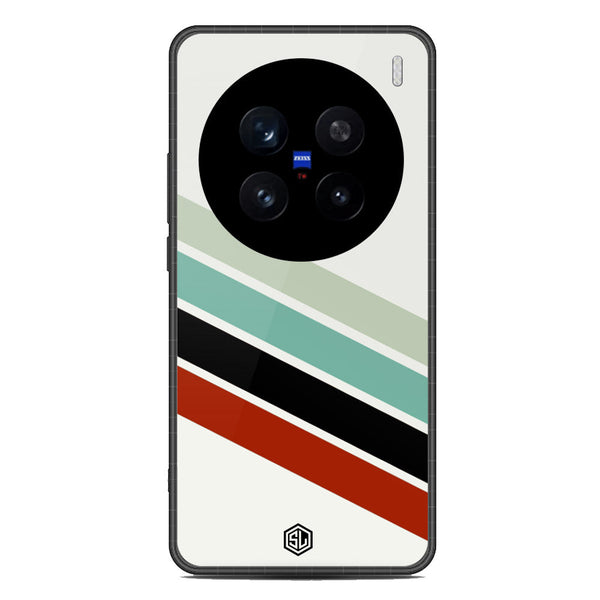 Retro Stripes Series Soft Phone Case - Metal Case - Design 2 - Vivo X200 Pro