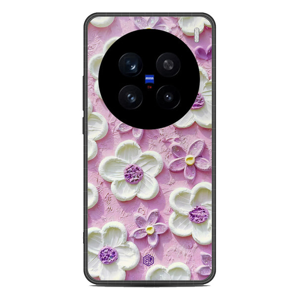 Floral Series Soft Phone Case - Metal Case - Design 4 - Vivo X200 Pro