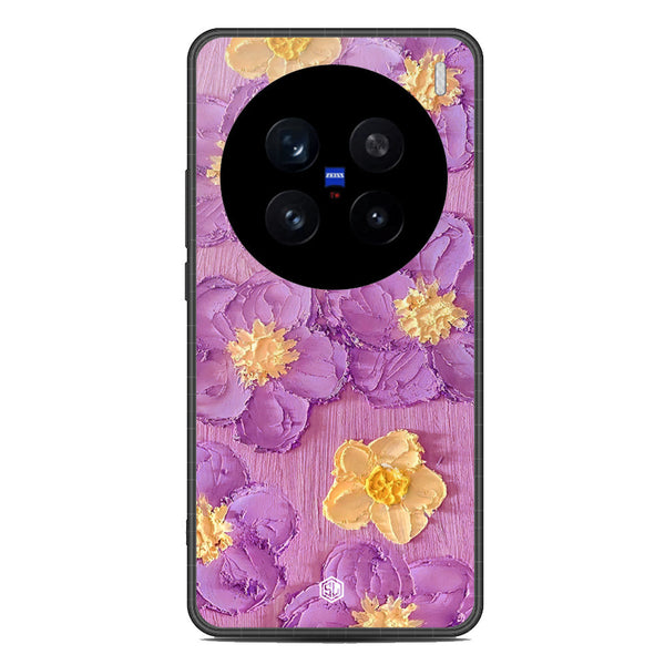 Floral Series Soft Phone Case - Metal Case - Design 8 - Vivo X200 Pro