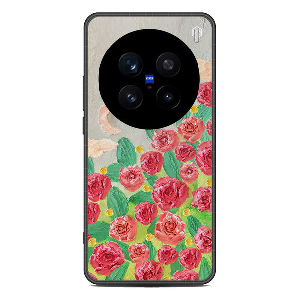 Floral Series Soft Phone Case - Metal Case - Design 10 - Vivo X200 Pro