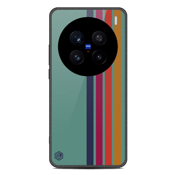 Retro Stripes Series Soft Phone Case - Metal Case - Design 5 - Vivo X200 Pro