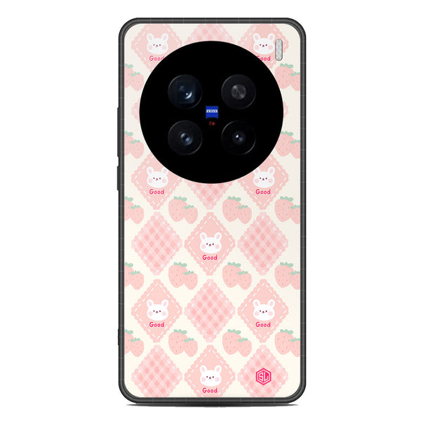 Cute Korean Design Series Soft Phone Case - Premium Glass Case - Design 3 - Vivo X200 Pro