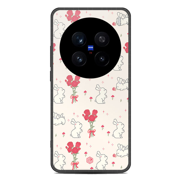 Cute Korean Design Series Soft Phone Case - Premium Glass Case - Design 6 - Vivo X200 Pro