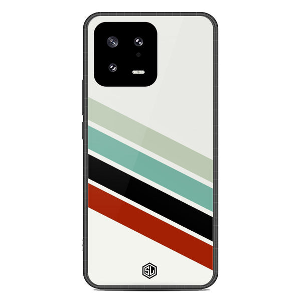 Retro Stripes Series Soft Phone Case - Premium Glass Case - Design 2 - Xiaomi 13