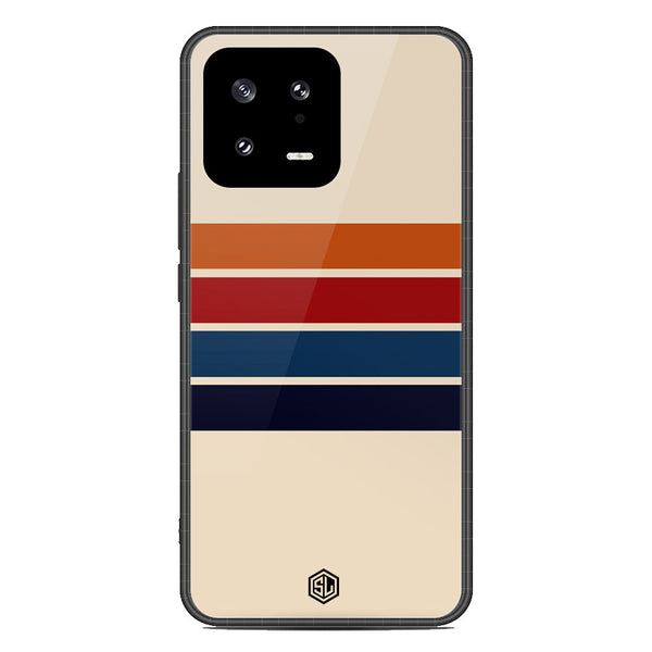 Retro Stripes Series Soft Phone Case - Premium Glass Case - Design 3 - Xiaomi 13