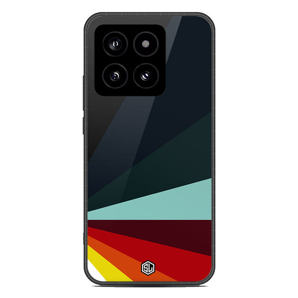 Retro Stripes Series Soft Phone Case - Premium Glass Case - Design 1 - Xiaomi 14