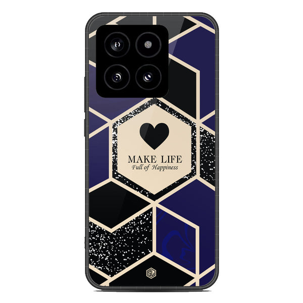 Happiness Series Soft Phone Case - Premium Glass Case - Design 1 - Xiaomi 14