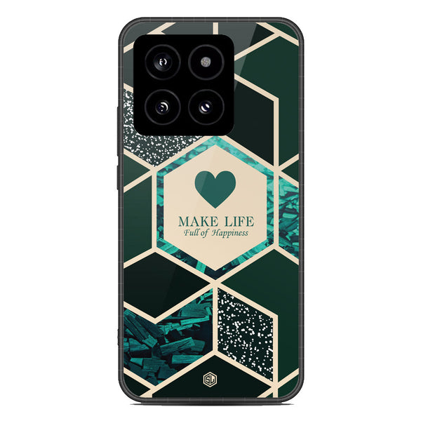 Happiness Series Soft Phone Case - Premium Glass Case - Design 4 - Xiaomi 14