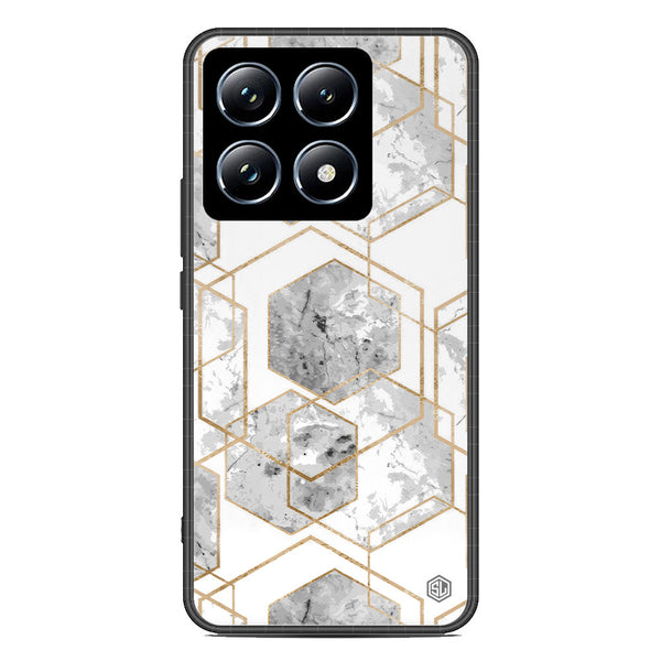 Stylish Marble Series Soft Phone Case - Metal Case - Design 2 - Xiaomi 14T
