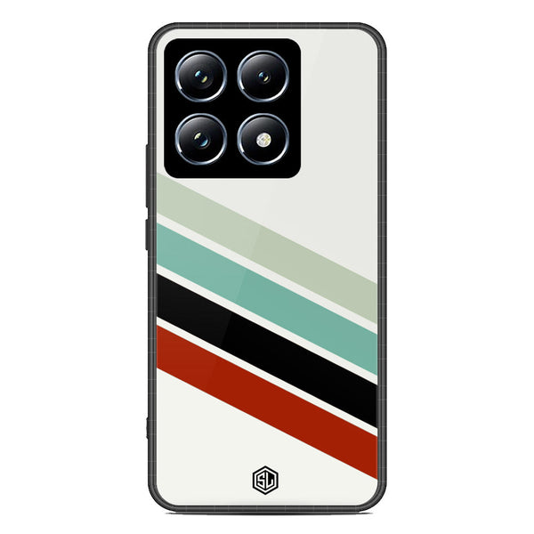 Retro Stripes Series Soft Phone Case - Metal Case - Design 2 - Xiaomi 14T