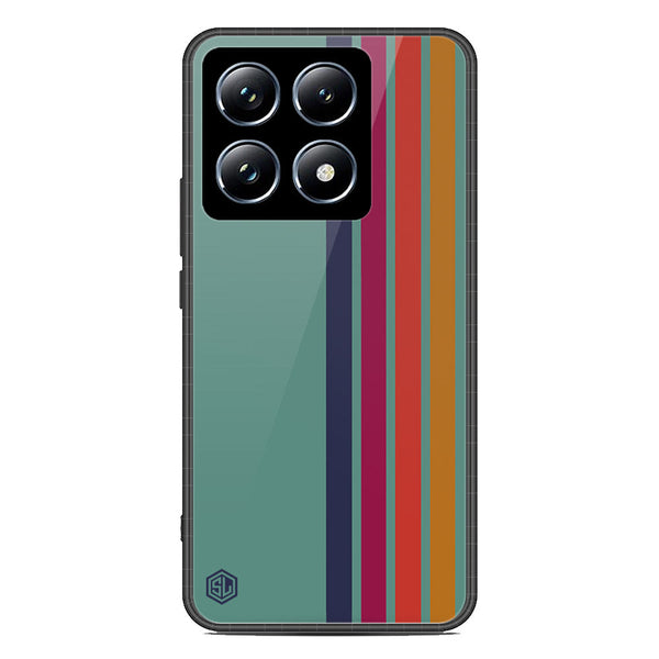 Retro Stripes Series Soft Phone Case - Metal Case - Design 5 - Xiaomi 14T