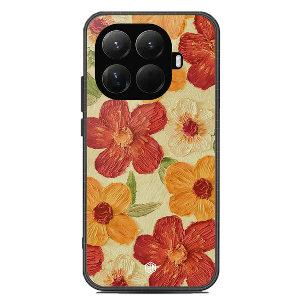 Floral Series Soft Phone Case - Glass Case - Design 6 - Xiaomi 15T Pro