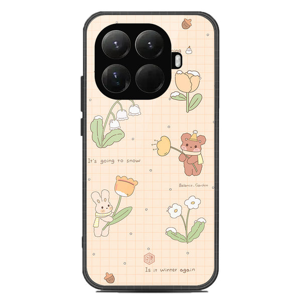 Cute Korean Design Series Soft Phone Case - Glass Case - Design 4 - Xiaomi 15T Pro