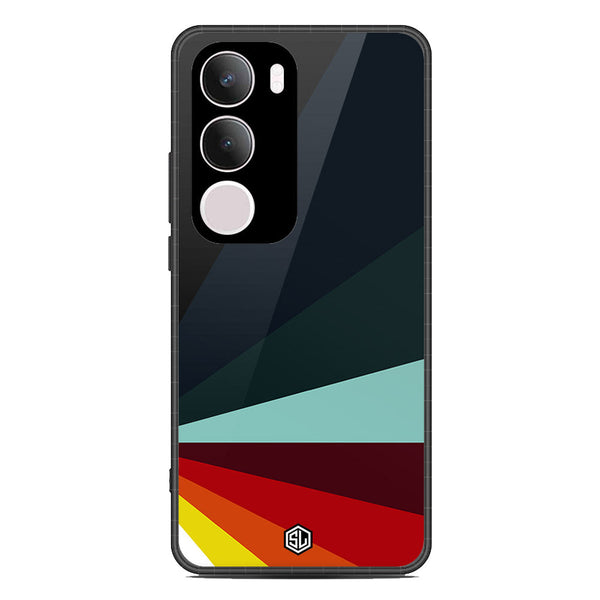 Retro Stripes Series Soft Phone Case - Metal Case - Design 1 - Vivo Y29 5G