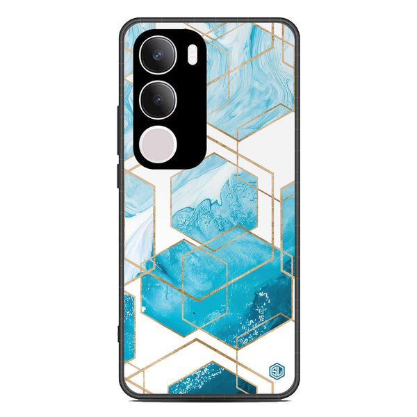Stylish Marble Series Soft Phone Case - Metal Case - Design 1 - Vivo Y29