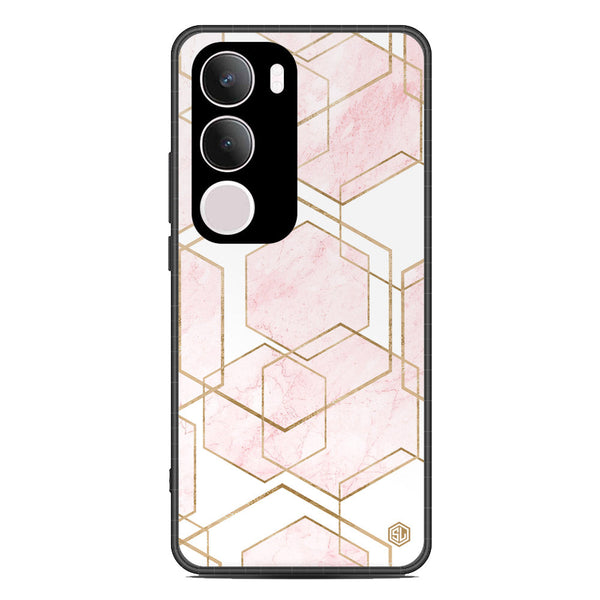 Stylish Marble Series Soft Phone Case - Metal Case - Design 3 - Vivo Y29