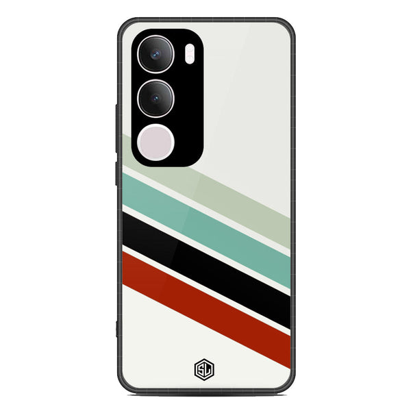 Retro Stripes Series Soft Phone Case - Metal Case - Design 2 - Vivo Y29 5G