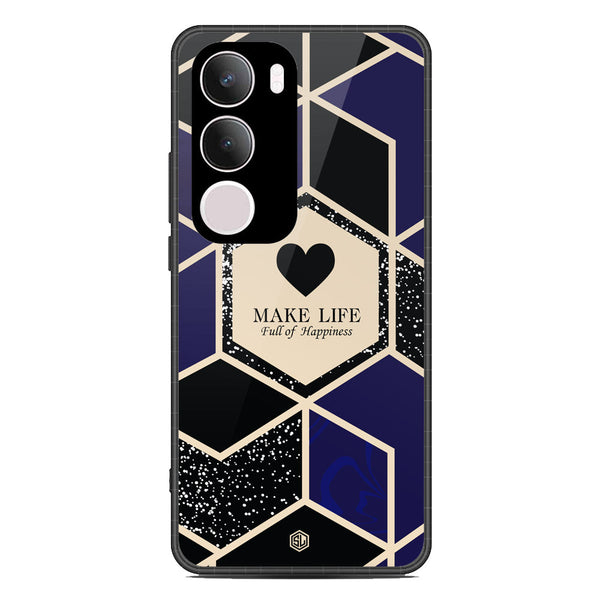 Happiness Series Soft Phone Case - Metal Case - Design 1 - Vivo Y29
