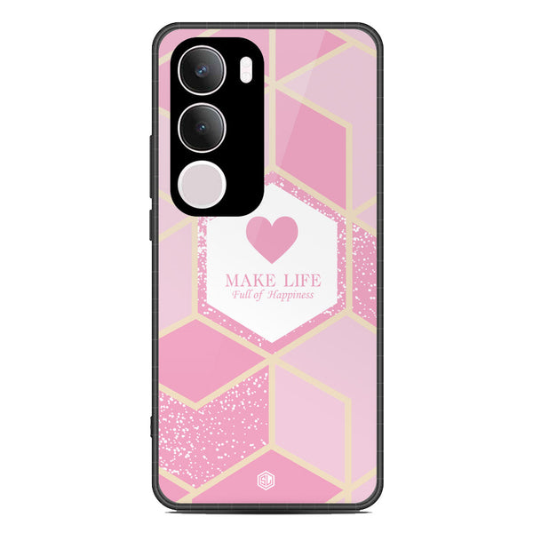 Happiness Series Soft Phone Case - Metal Case - Design 3 - Vivo Y29