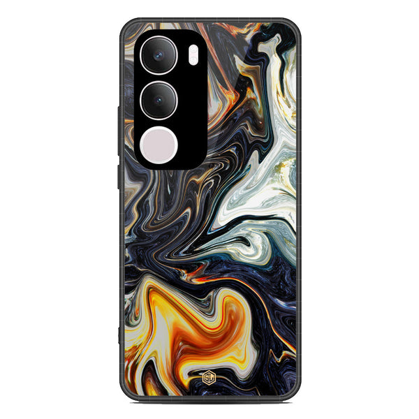 Marble Series Soft Phone Case - Metal Case - Design 1 - Vivo Y29