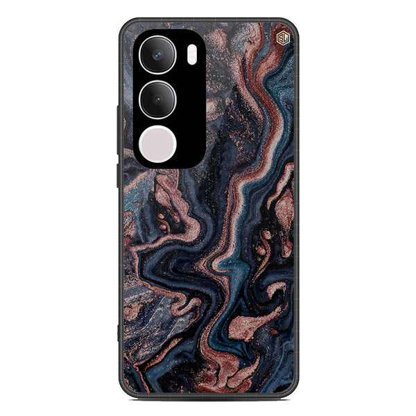 Marble Series Soft Phone Case - Metal Case - Design 4 - Vivo Y29