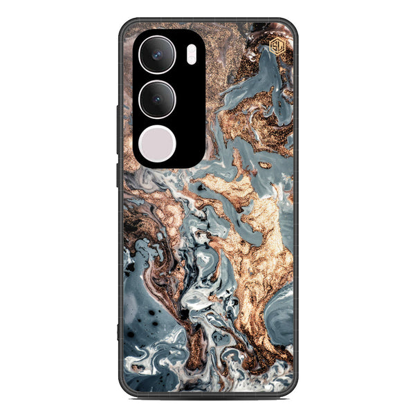 Marble Series Soft Phone Case - Metal Case - Design 5 - Vivo Y29