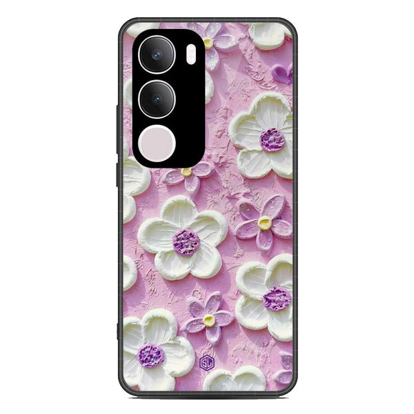 Floral Series Soft Phone Case - Metal Case - Design 4 - Vivo Y29
